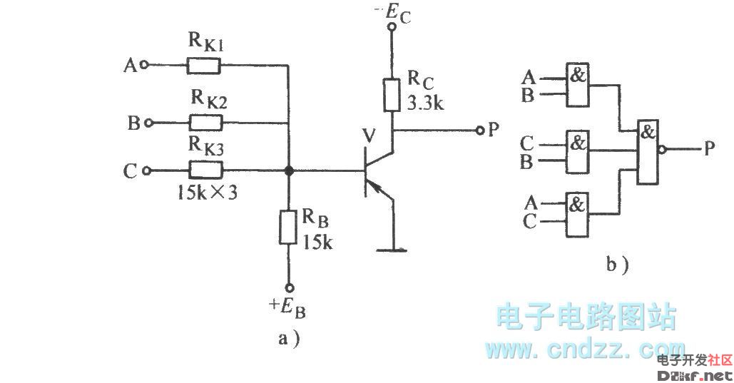 用譯碼器和門電路設(shè)計(jì)一個(gè)監(jiān)測信號(hào)燈電路電路圖